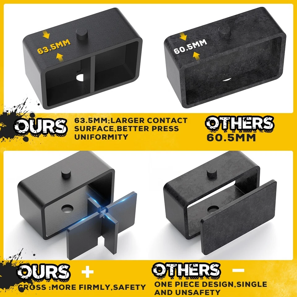 Лифт-комплект для выравнивания 3 дюйма передний 2 дюйма задний 2015-2022 Chevy Colorado GMC Canyon 2WD 4WD - Изображение 3 из 4