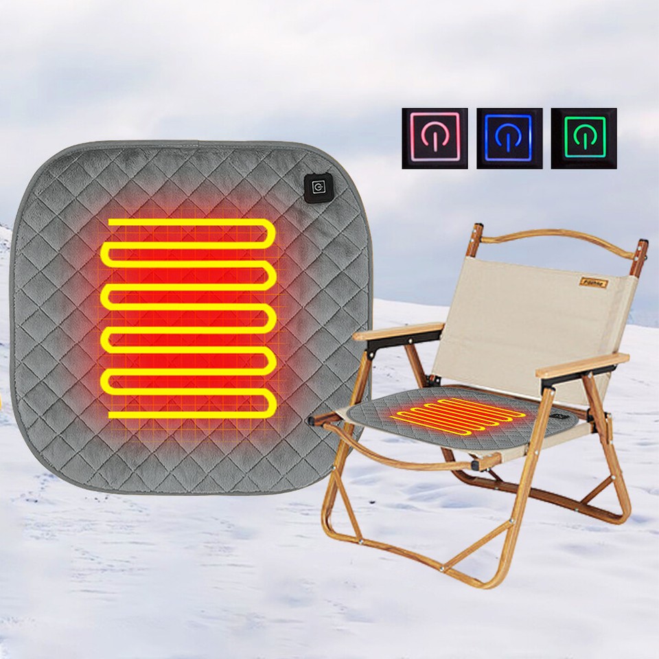 Heating Mat Cushion Heated Seat Cushion USB Charging for Winter Indoor