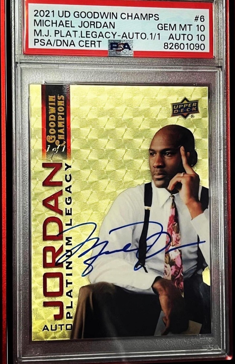 2021 Upper Deck Michael Jordan Platinum Legacy 1/1 Auto #6