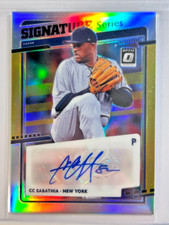 CC Sabathia AUTO # /10 Optic Gold Refractor 2020 Panini Donruss Autograph HOF AU