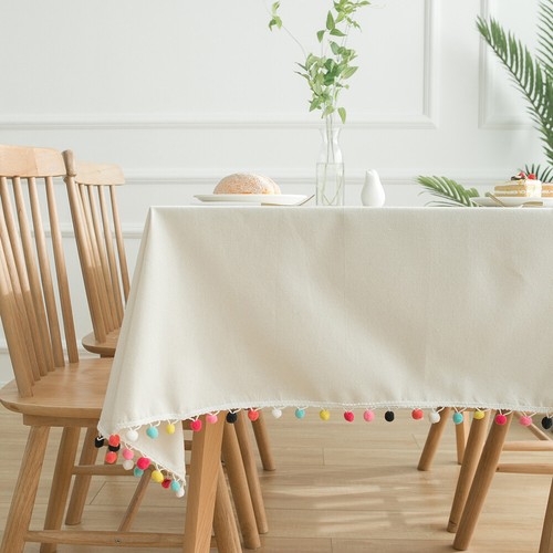 Small Fresh Home Warm Dining Tablecloth Rectangle Square Table Cloth Cover Dec - Picture 28 of 39