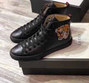 gucci leather high top tiger