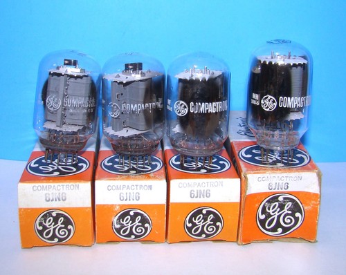 6JN6 NOS GE radio audio amplifier vacuum tubes 4 valves tested made in USA 6JN6
