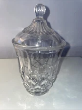 Crystal Covered Candy Dish Lady Anne 7.5”