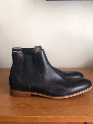 aldo black leather chelsea boots
