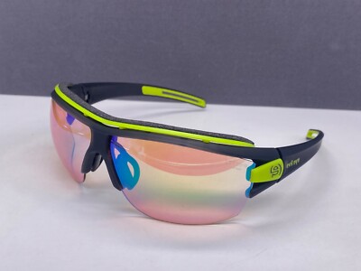 Evil Eye Sonnenbrille Herren Damen Verspiegelt Schwarz grün sport E030 shield