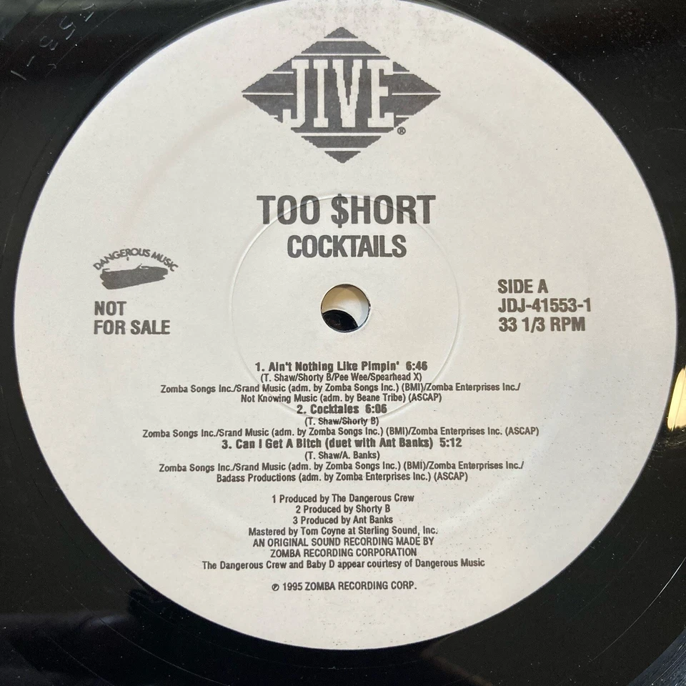 COCKTAILS too $hort/ant banks/dangerous crew jive 2lp album promo 90s gangsta nm Foto 2 de 4