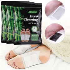 30PCS Detox Foot Patches Pads Body Toxins Feet Slimming Deep Cleansing Bamboo