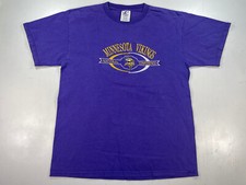 Vintage Purple Logo Athletic NFL Minnesota Vikings Large Embroidered Shirt NFC