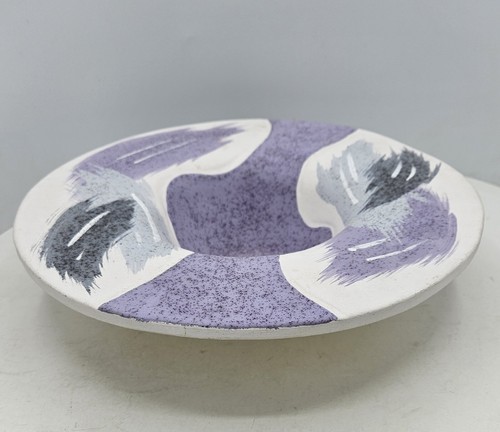 Art Pottery Nancy Grimsley Purple Gray Bowl, joint tray, Contempory Clay Designs - Picture 2 of 12