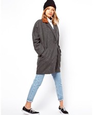 American Apparel Unisex Wool Jacket Suede Collar *one Size*