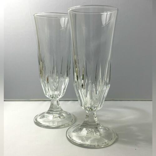Coppia Bicchieri Champagne Classici Scanalati Altezza 6,5” Ottime Condizioni