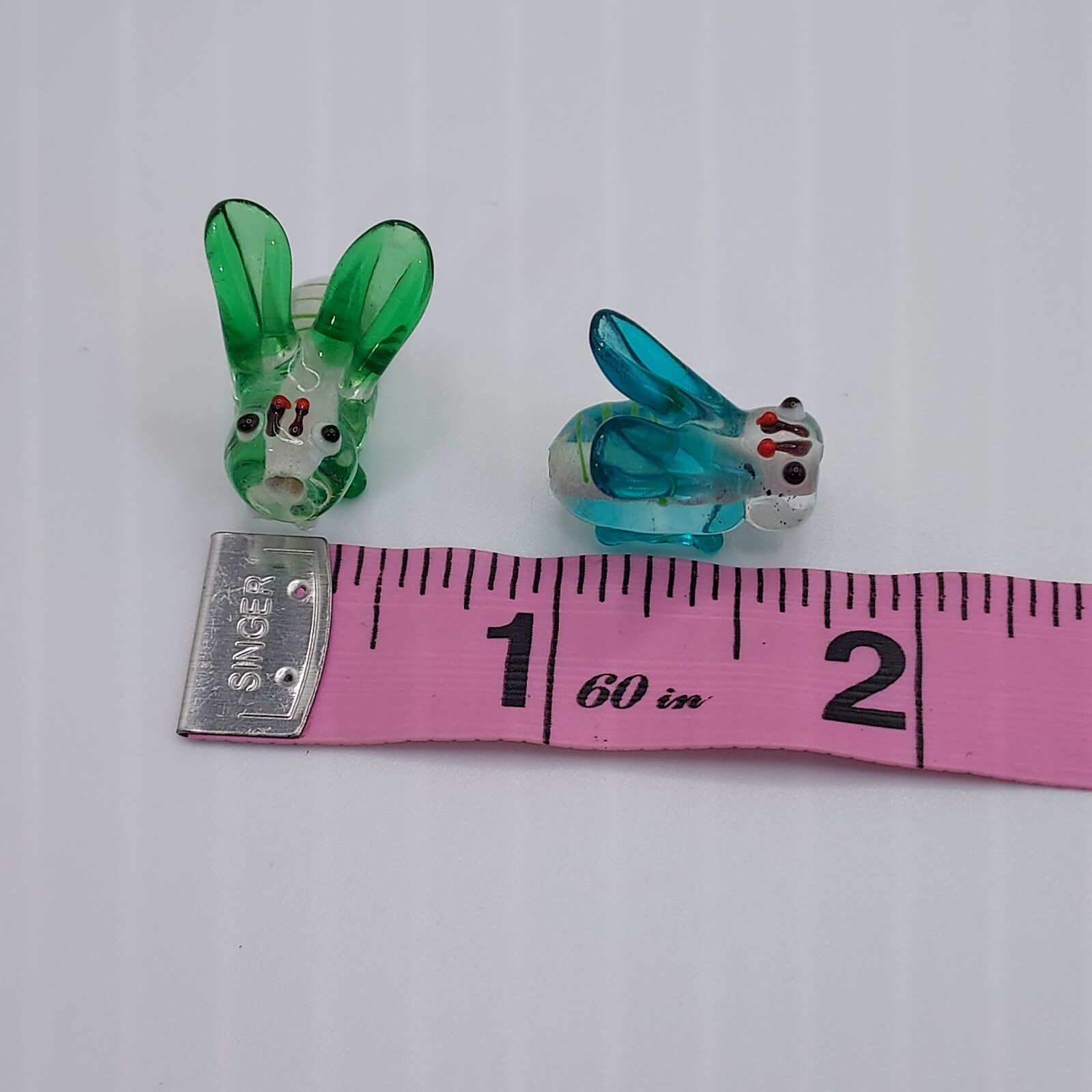 Vintage Murano Glass Bunny Rabbit Charm Lot Pendant J… Gem