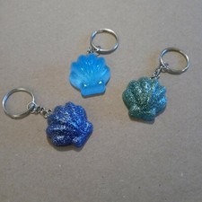 Sea Shell Resin Keychains