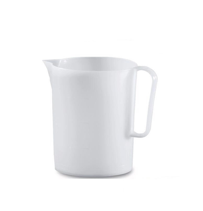 Giganplast caraffa graduata, professionale 5 litri, polietilene hd, bianco