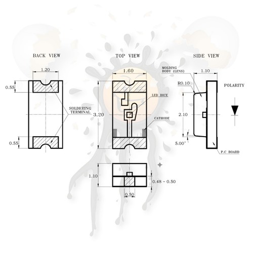 20 Stück 1206 SMD Platinen LED PCB LED in den Farben rot grün gelb blau weiß 20m - Bild 2 von 7