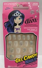 Broadway Nails Little Diva Gel Candy Nails for Girls, Press-on Nails - 20 CT
