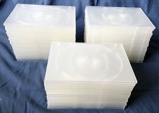 Lot of 55 Slimline 2-Disc CD/DVD Clamshell Cases, 5 3/8" x 7 1/2" Clear NEW