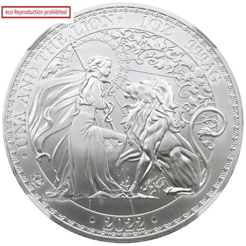 St. Helena 2022 Elizabeth II 1 pound 1 ounce Silver Coin NGC MS70 Una & Lion