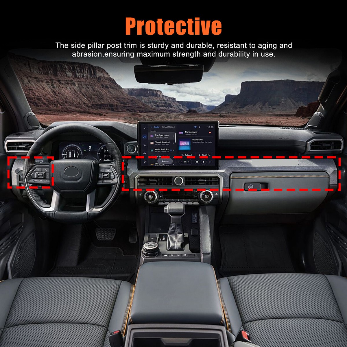 Aazon.co: aayu Carbon Fiber Center Console Tri Cover Dashboard Control Panel Cover