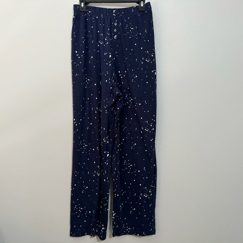Jenni Intimates Pajama Pants Womens 2X Blue Splatter Lounge Sleep Comfy