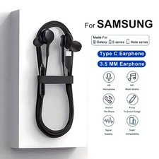 Auriculares tipo C para Samsung Galaxy S21 S22 - Auriculares con cable con mi...