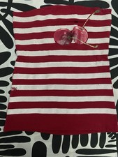 Top Elisabetta Franchi Rosso con ciliegie e schiena arricciata