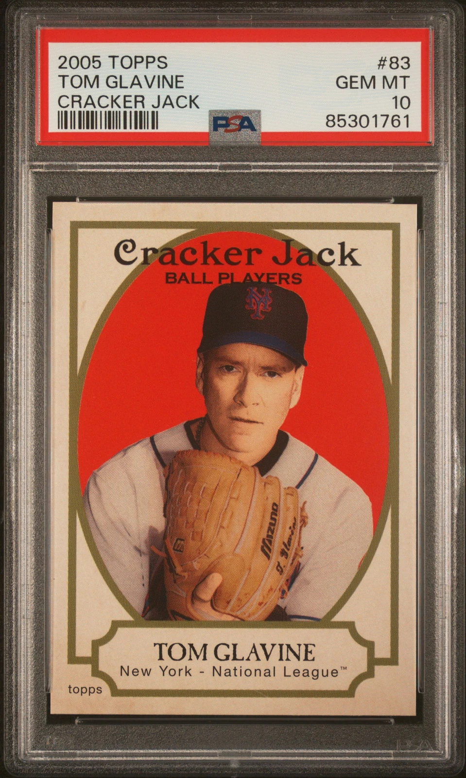 Tom Glavine trading card