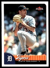 Justin Verlander 2007 Fleer #214 Detroit Tigers FREE SHIPPING AutographDen