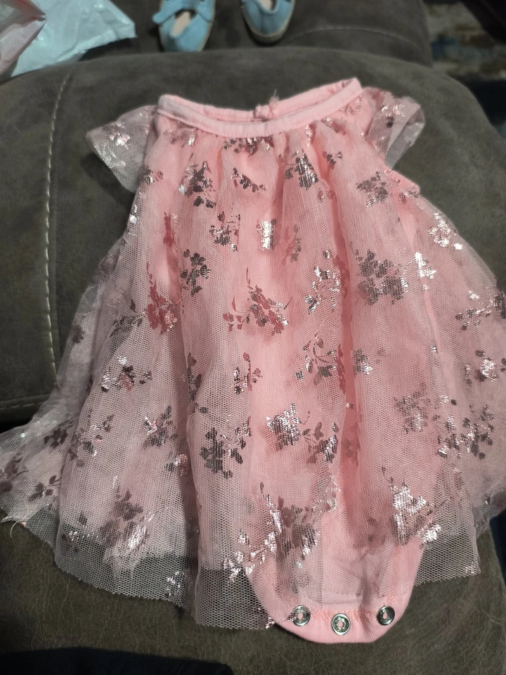 Vestido Baby Starters Niñas Recién Nacido Rosa/Oro Rosa Foto 3 de 4