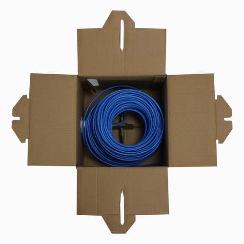 Cavo UTP CAT5e 250FT solido 24AWG blu Ethernet LAN cavo sfuso CAT5 RJ45 confezione da 10 pezzi - Foto 3 di 3
