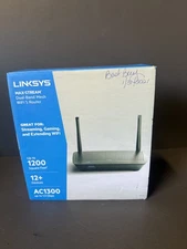 Linksys - MAX-STREAM AC1300 Dual-Band Mesh Wi-Fi 5 Router - MR6350 - Black