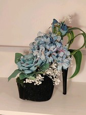 Beautiful, Unusual And Unique Flower Arrangement In A Real Shoe