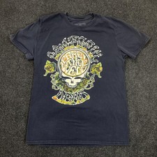 Grateful Dead Shirt Mens Medium Blue Fare Thee Well Skull Rose Concert T-Shirt