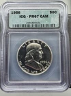 1956 Proof Franklin Half Dollar - PR67CAM   PROOF 67 CAMEO