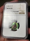 1956-D NGC MS65 BN Lincoln Wheat Cent Nuclear Green Toning