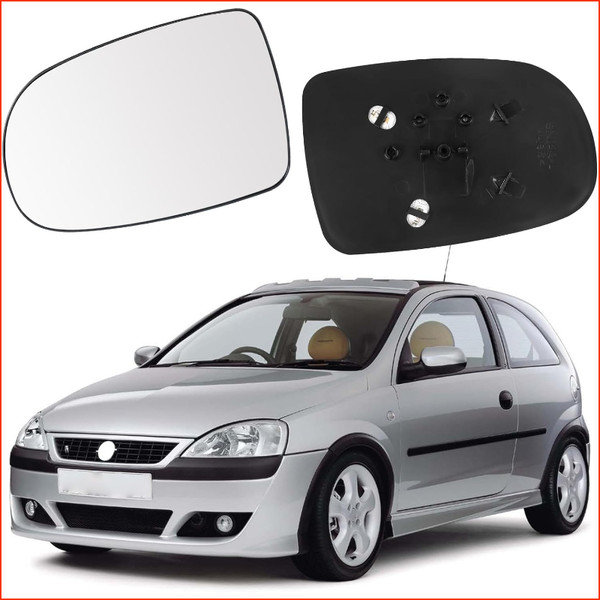 Spiegelglas Ersatz FüR Opel Corsa C 2000-2006 AußEnspiegel Verstellbar Links-image
