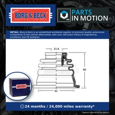 CV Joint Boot fits VOLVO 440 1.8 Front Inner 91 to 96 B18U C.V. Driveshaft B&B