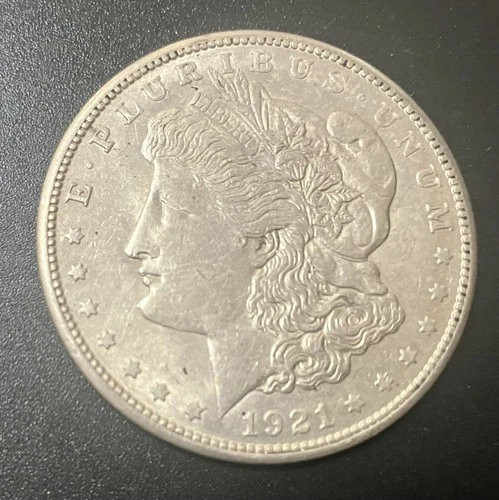 Morgan Silver 1921 S Dollar Coin. #300. Very Fine. 90% Silver. Circulated