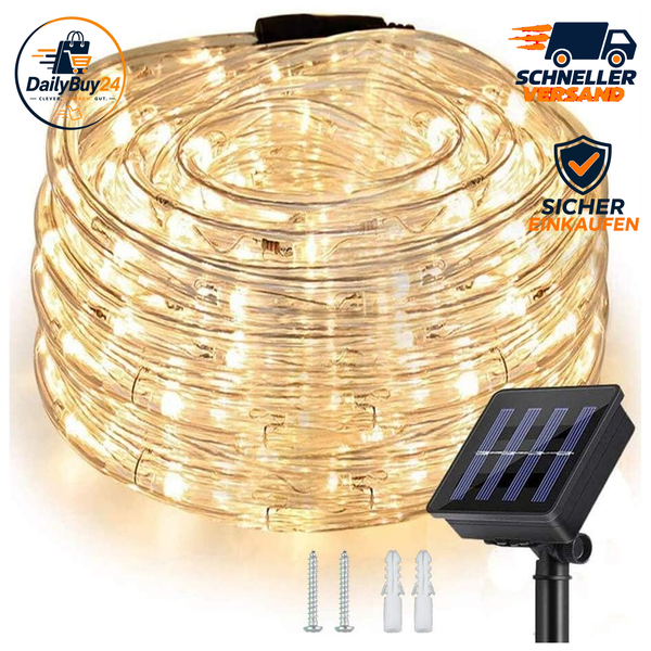 Lichterschlauch 10M 100 LED Warmweiß 8 Modi Innen AußEn FüR Garten Hochzeit-image