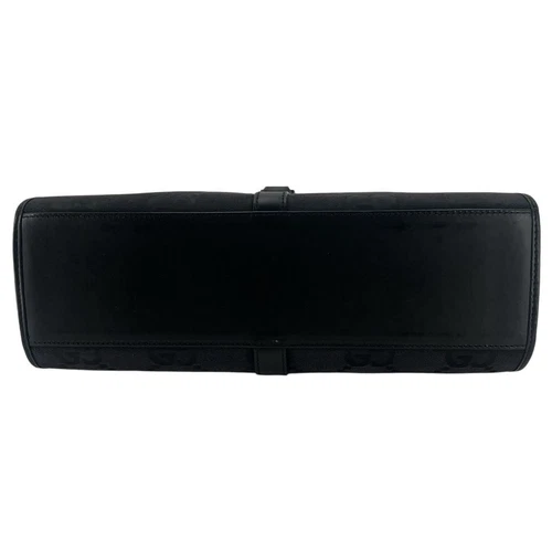 GUCCI Jackie Bolso de Hombro Bolso de Mano GG Lona Cuero Negro Usado Excelente+ - Imagen 9 de 18