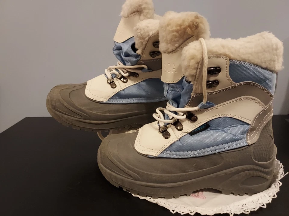 Botas de Invierno Itasca Damas Azul Blanco Trineo Campana Talla 8 Forradas de Vellón Foto 4 de 4