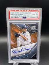 2023 Topps Chrome Black Mariano Rivera Orange Refractor /25 PSA 10 Auto Yankees