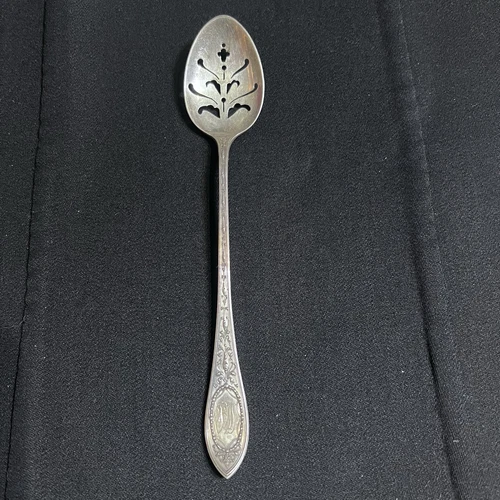 1907 Antique WHITING "Adam" Sterling Silver 6.2" Pierced Spoon Olive Nuts 26gr