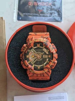 Casio G-Shock GA-110 Dragon Ball Z Orange Anime Quartz Digital Analog Watch