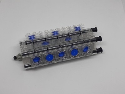 Lego  Technic Motor V10 blau 2850 2851 2852 2854 transparent MOC Technik