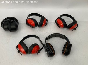 Lot of 5 Assorted Hearing Protection Earmuffs - Tested