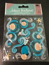 RARE Jolee's Boutique Sea Flourishes Scrapbooking  Sticker seashells