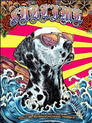 Sublime 2026 Red Rocks Amphitheatre Poster Lou the Dalmatian Dog Art Print