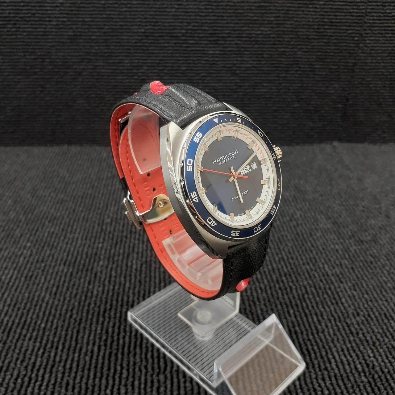 Reloj suizo para hombre Hamilton Pan Europ H354050 Heritage azul automático 45 mm día fecha